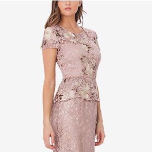 js collections lace peplum gown